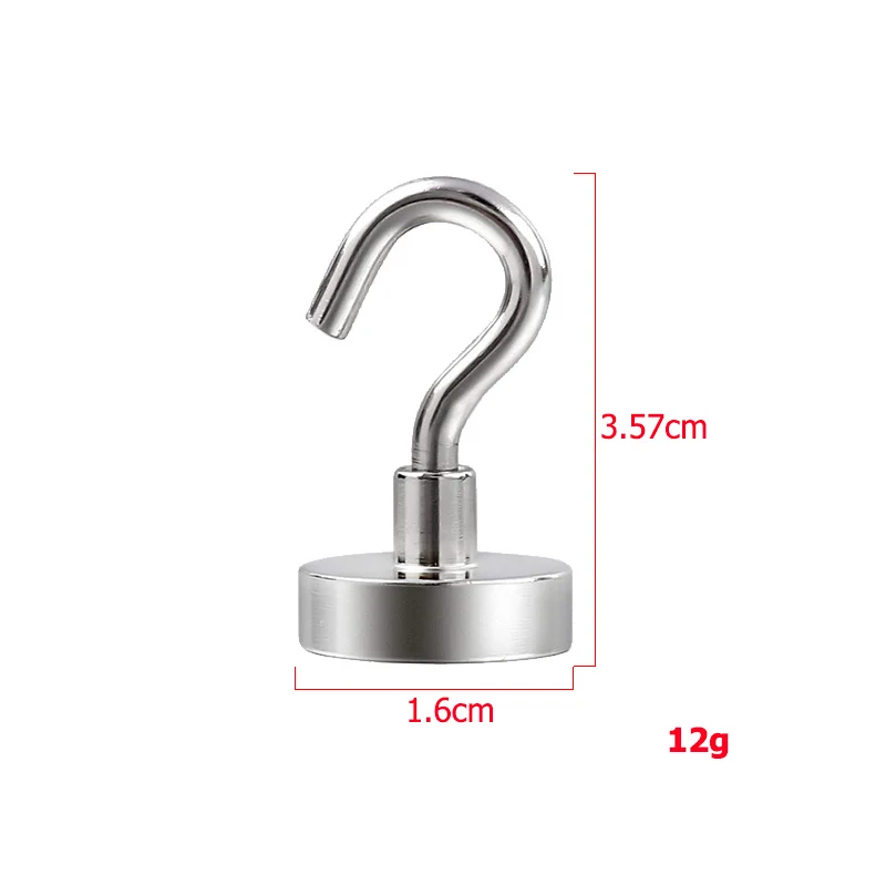 5-35PCS 16mm Stainless Steel Strong Magnetic Hooks For Home Kitchen Bar Workplace Key Bag Coat Cup Wall Hanging Hanger Organizer