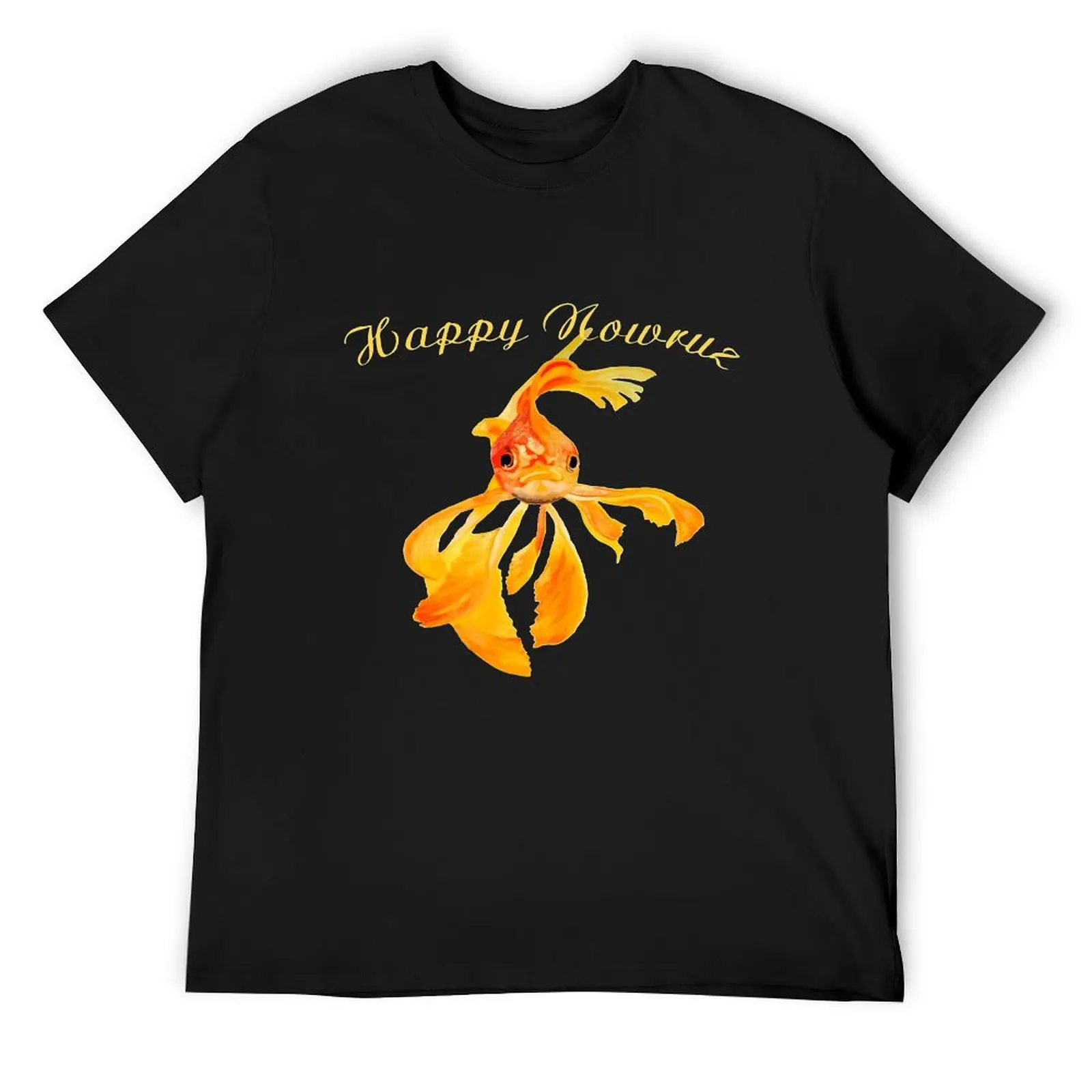 

Happy Nowruz Persian New Year Goldfish Isolated T-Shirt new edition clothes oversized plus size men clothing