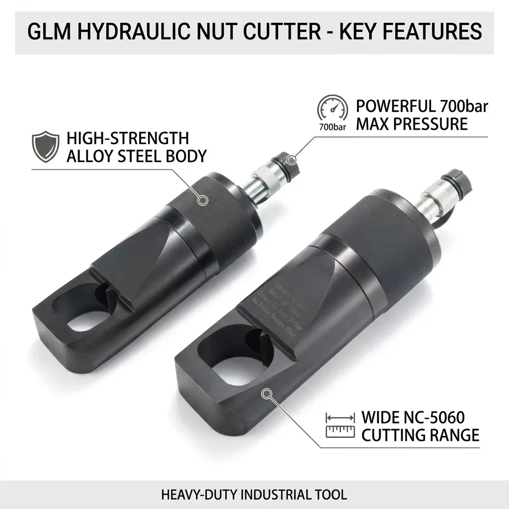 NC-3241 Industrial Nut Removal Tool M22-M27 Bolt Range 20Ton 700bar High Power Hydraulic Nut Splitter