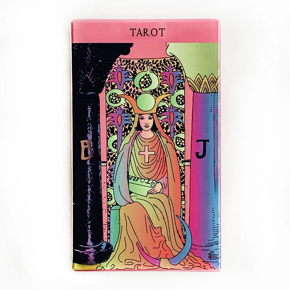 Pink Tarot Decks Prediction Divination Tarot Deck English Version Deck Board Game,Great For Beginners, Meditation & Party Games