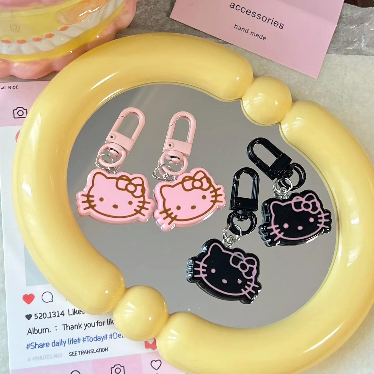 Cute KT Keychain Student Cartoon Backpack Pendant Best Friend Couple Gift Accessory Versatile Gift Student Accessory