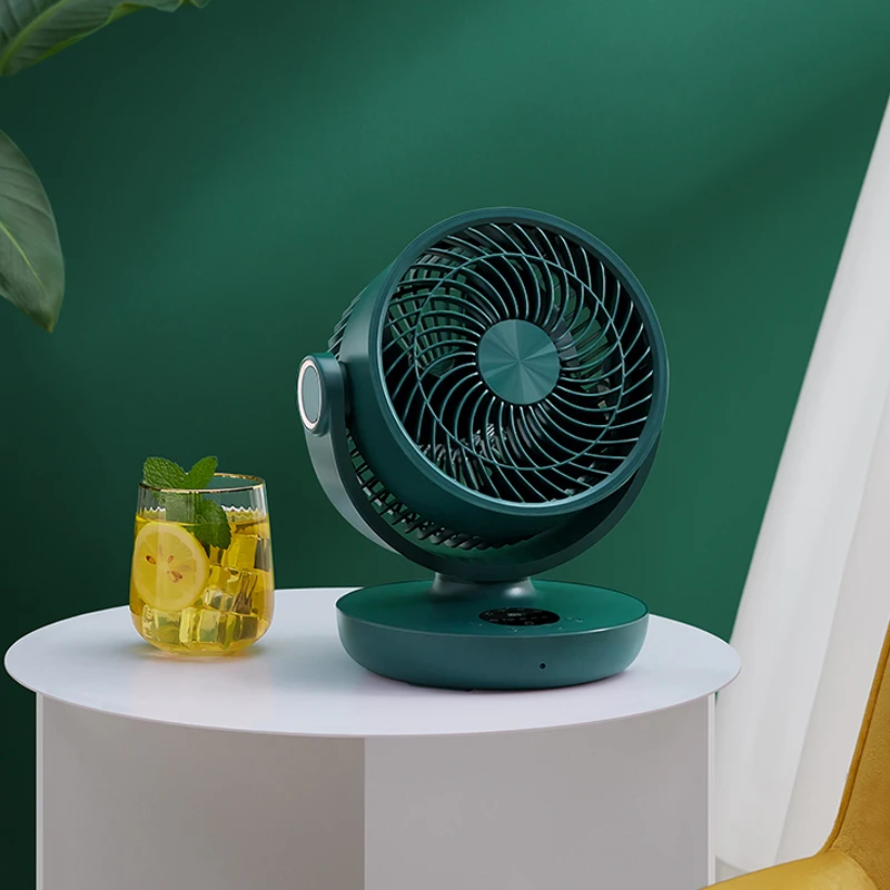 

Tom AutoRemote Control Automatic Head Rotating Desktop Fan Mini Portable Electric Recharge Air Circulate Fan