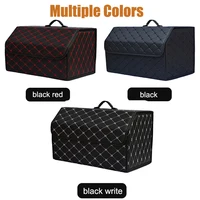 Car Trunk Organizer Box, Large Capacity, Auto Multiuse Tools, Storage Bag, Stowing, Tidying, Leather, Folding for Emergency 3