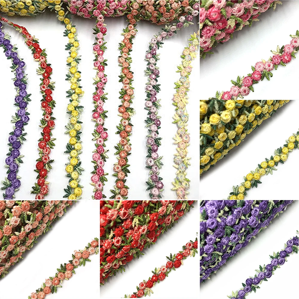 

Decor Wedding Dress Polyester Flower Lace Trim Ribbons Fabric Trim Embroidered Water soluble