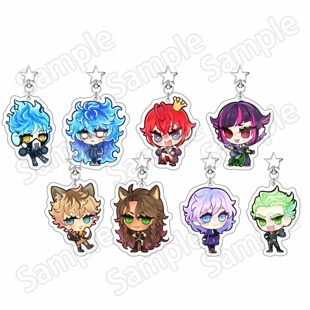 Twisted‑Wonderland Game Q Version 6m Acrylic Keychain Malleus Draconia Star Clasp Pendant Desktop Ornament Collectible Fan Gift