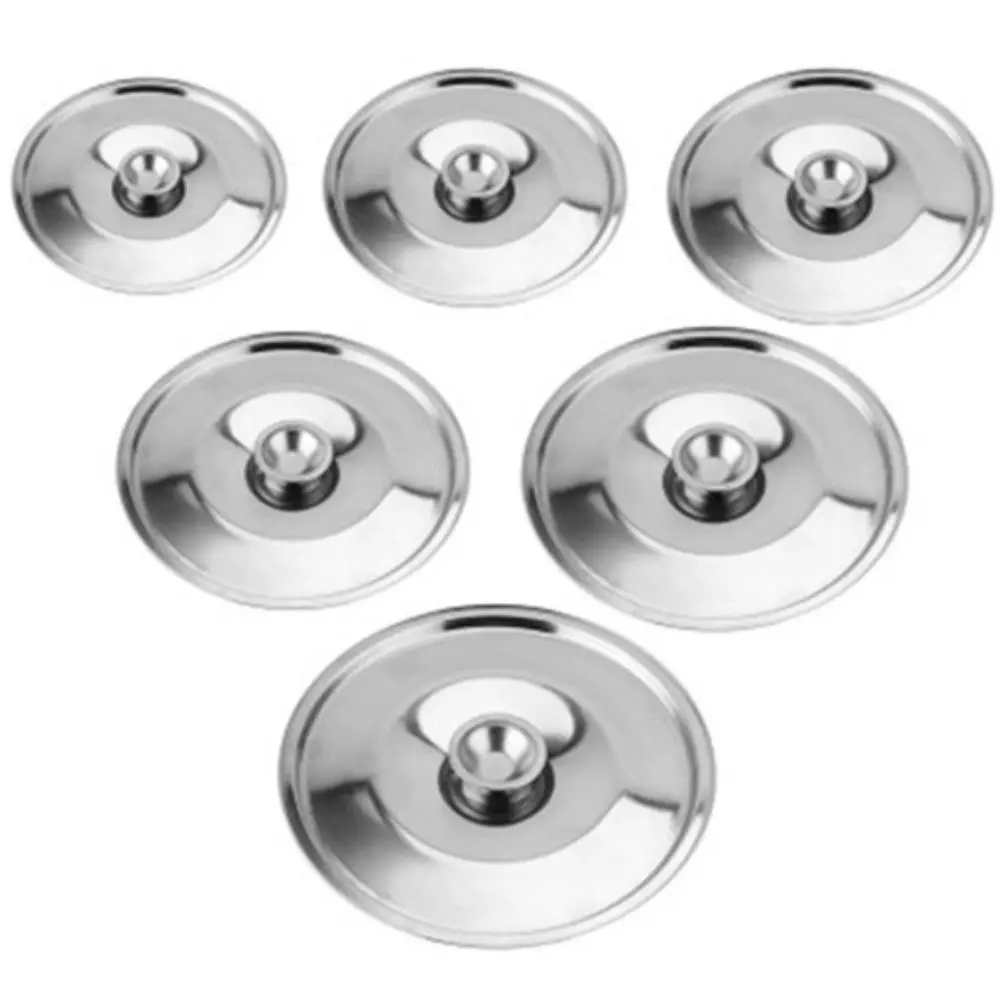 Universal 10-24 cm Edelstahl Runde Topf Deckel Neue Verdicken Langlebig Deckel Topf Abdeckung Ersatz Topf Abdeckung Küche lebensmittel Deckel