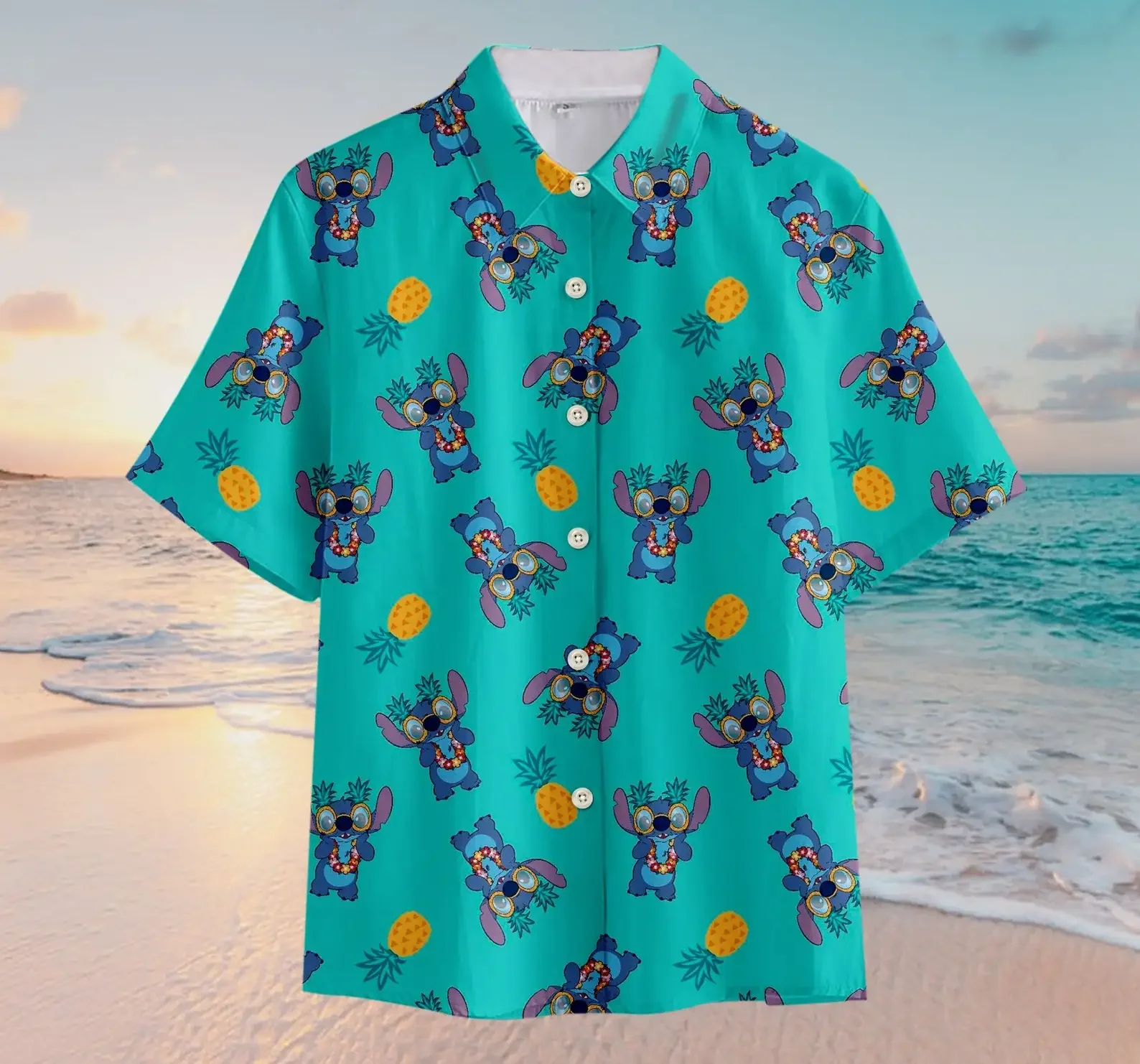 

Stitch Hawaiian Shirts Men's Women's Shirts Disney Hawaiian Shirts Casual Vintage Men's Button Down Shirts Stitch Beach Shirts