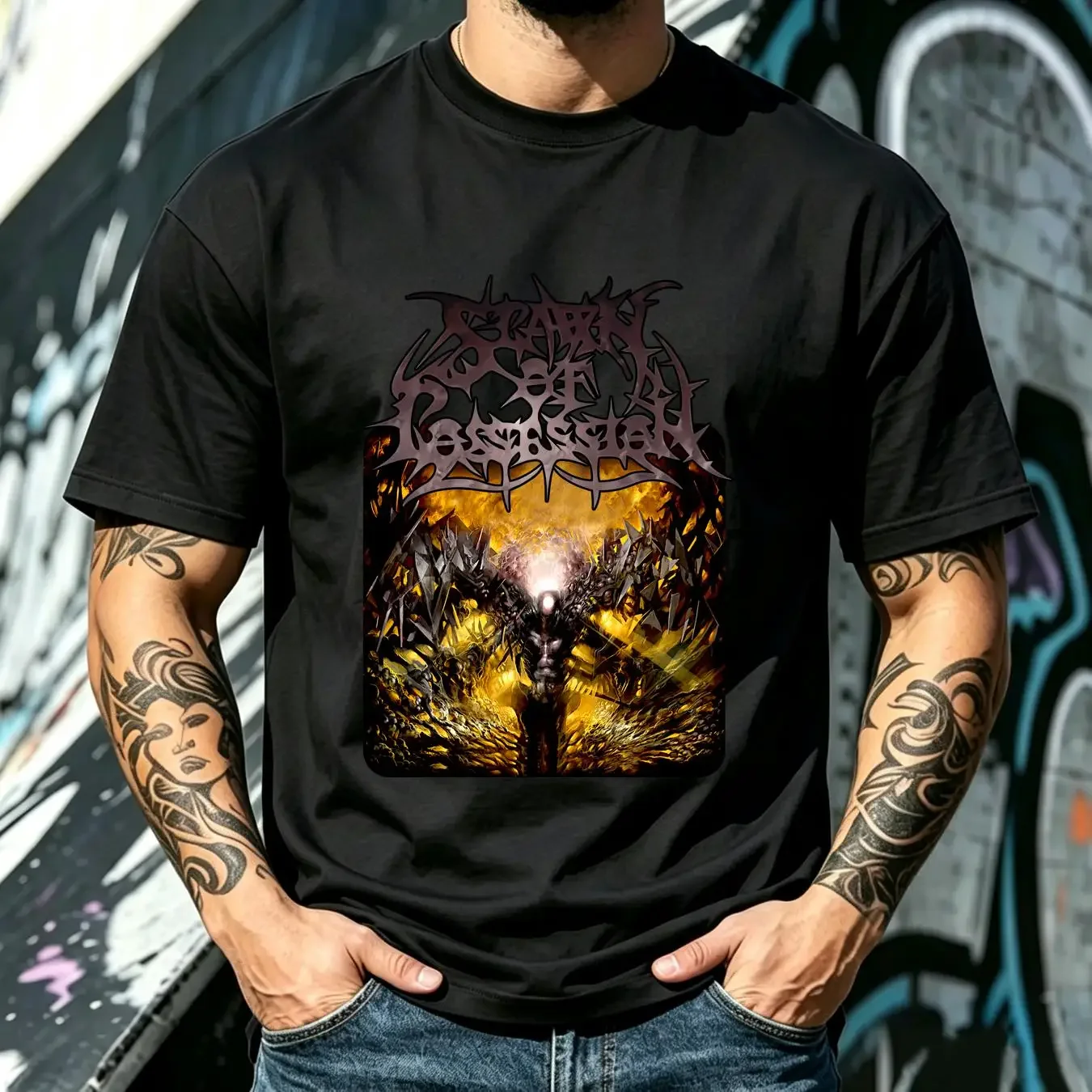 washed T Shirt Spawn Of Possession Noctambulant ultra rare official Brutal Technical Death Metal Nile Necrophagist Gorguts