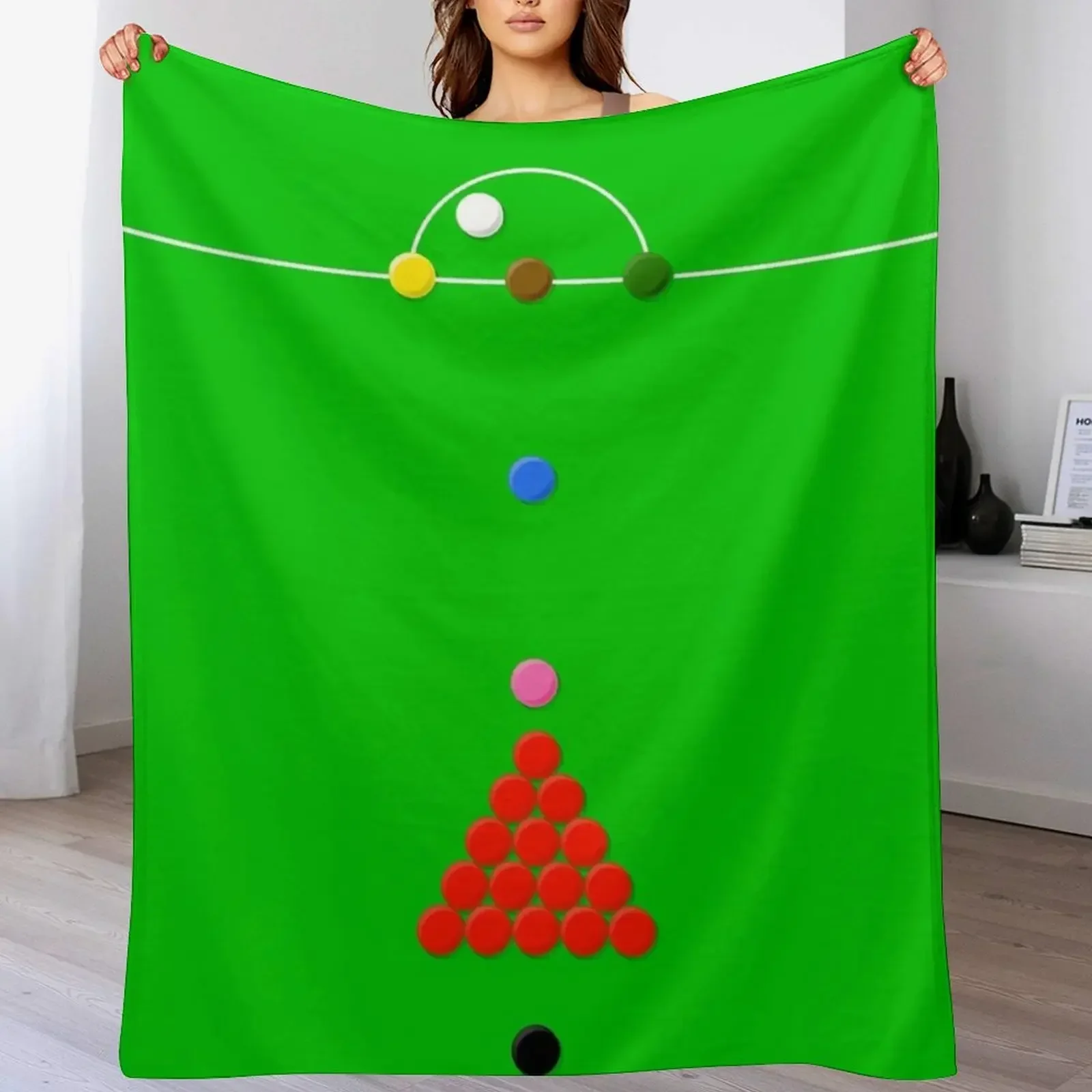 Snooker Table Graphic Print Throw Blanket Picnic halloween Polar Summer Blankets