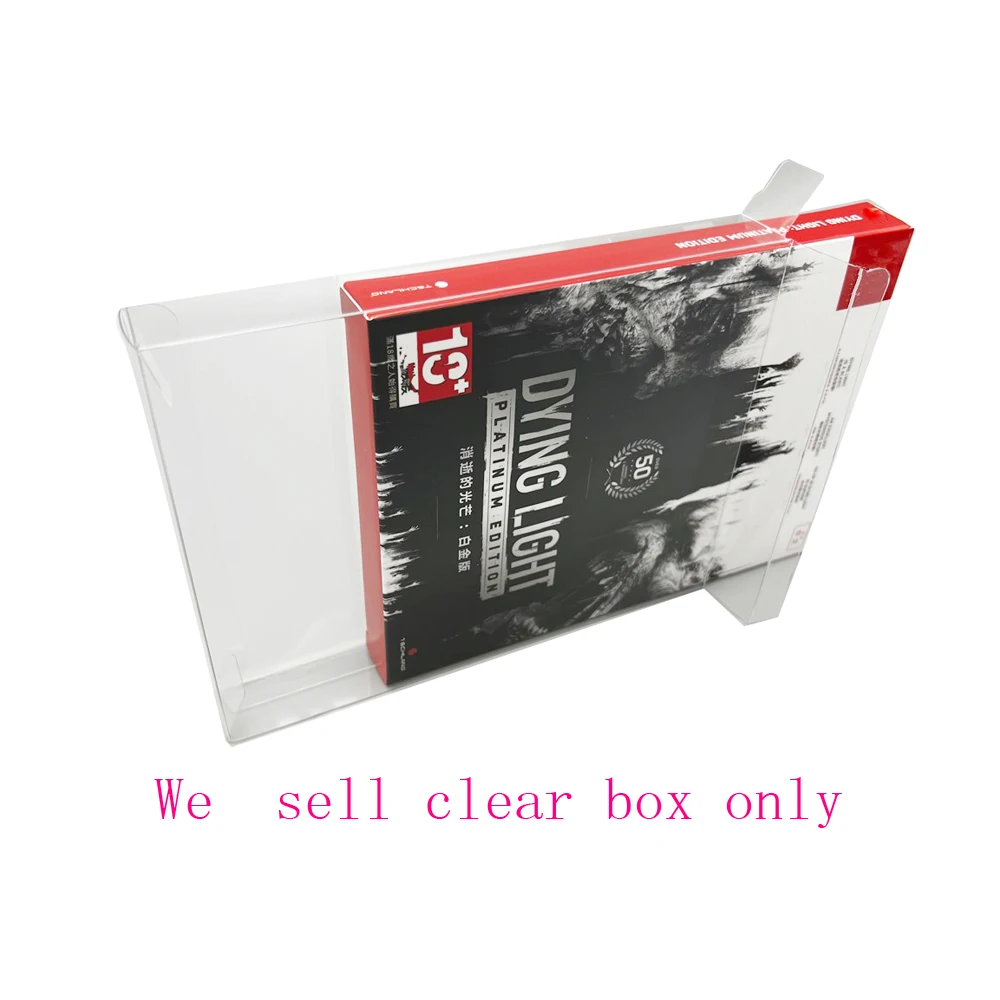 Transparen Clear PET Storage Box Protection Box for N-S for Switch Dying Light Platinum Edition game Box