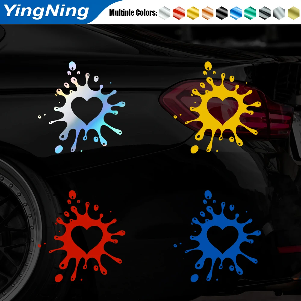 

Funny Heart Splat Vinyl Decal Reflective Stickers For Laptop Cars Windows Bumpers Trucks Motorcycles or Any Other Smooth Surface