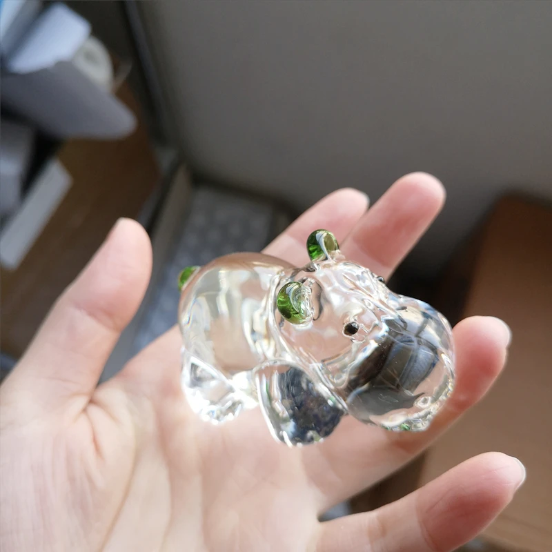 Figurita de hipopótamo de cris - Paper Weight Crystal reseña y precio