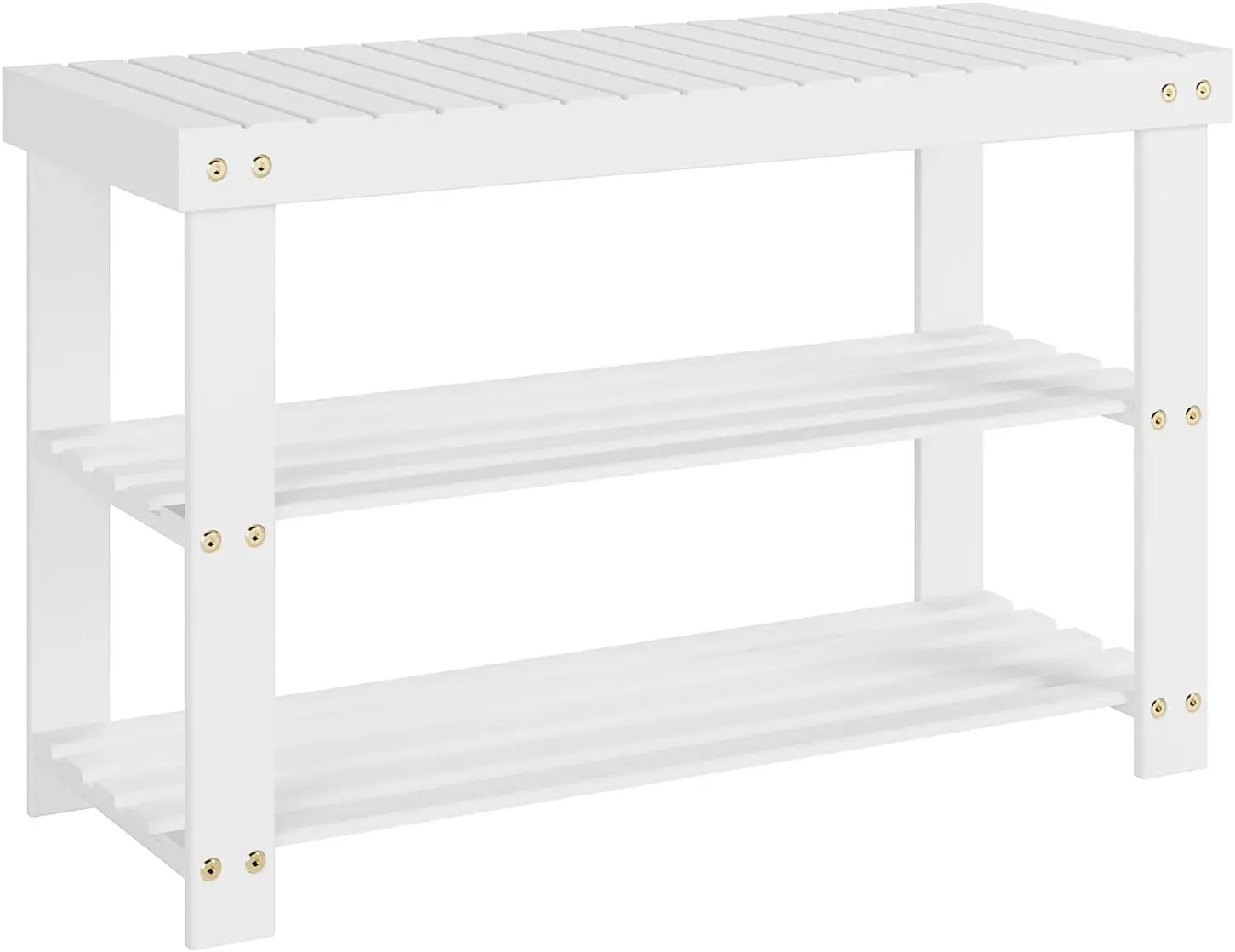 

3 Tier Shoe Bench, Entryway Bench Shoe Rack Organizer for Bedroom Living Room Hallway, Loads up to 260 lb, 27.5in L x 11.2in W