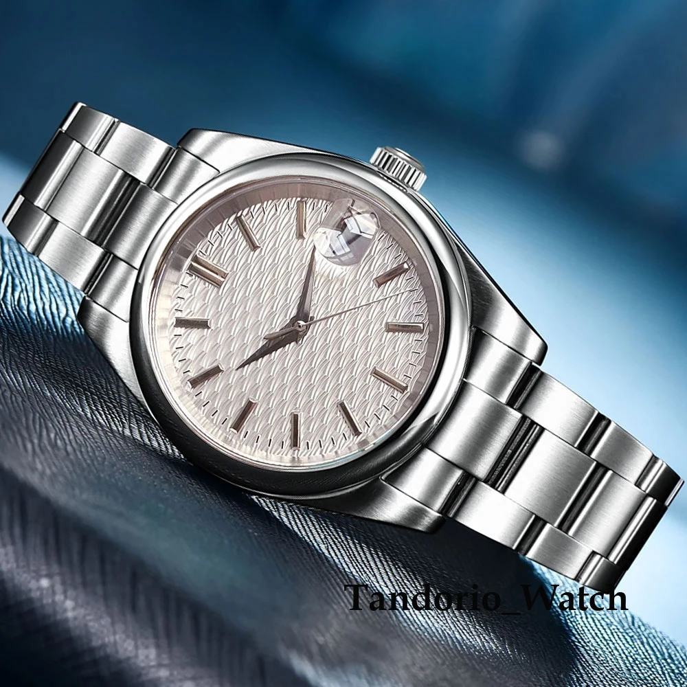 

Tandorio 36mm/39mm Automatic NH35 Men's Watch 100m Waterproof Sapphire Glass Round Belze Stainless Steel Watches For Men
