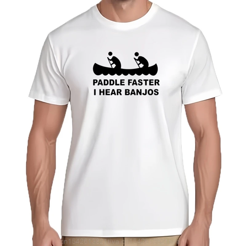 

Mode Sommer Yal 100% Baumwolle Paddel Xoaler, ich höre Banjos, significance, Футболка Футболка