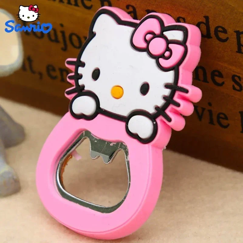 

Hello Kitty Bottle Opener Sanrio My Melody Anime Cute Cartoon Pink Girly Heart Silicone Beer Bottle Opener Fridge Sticker Gift