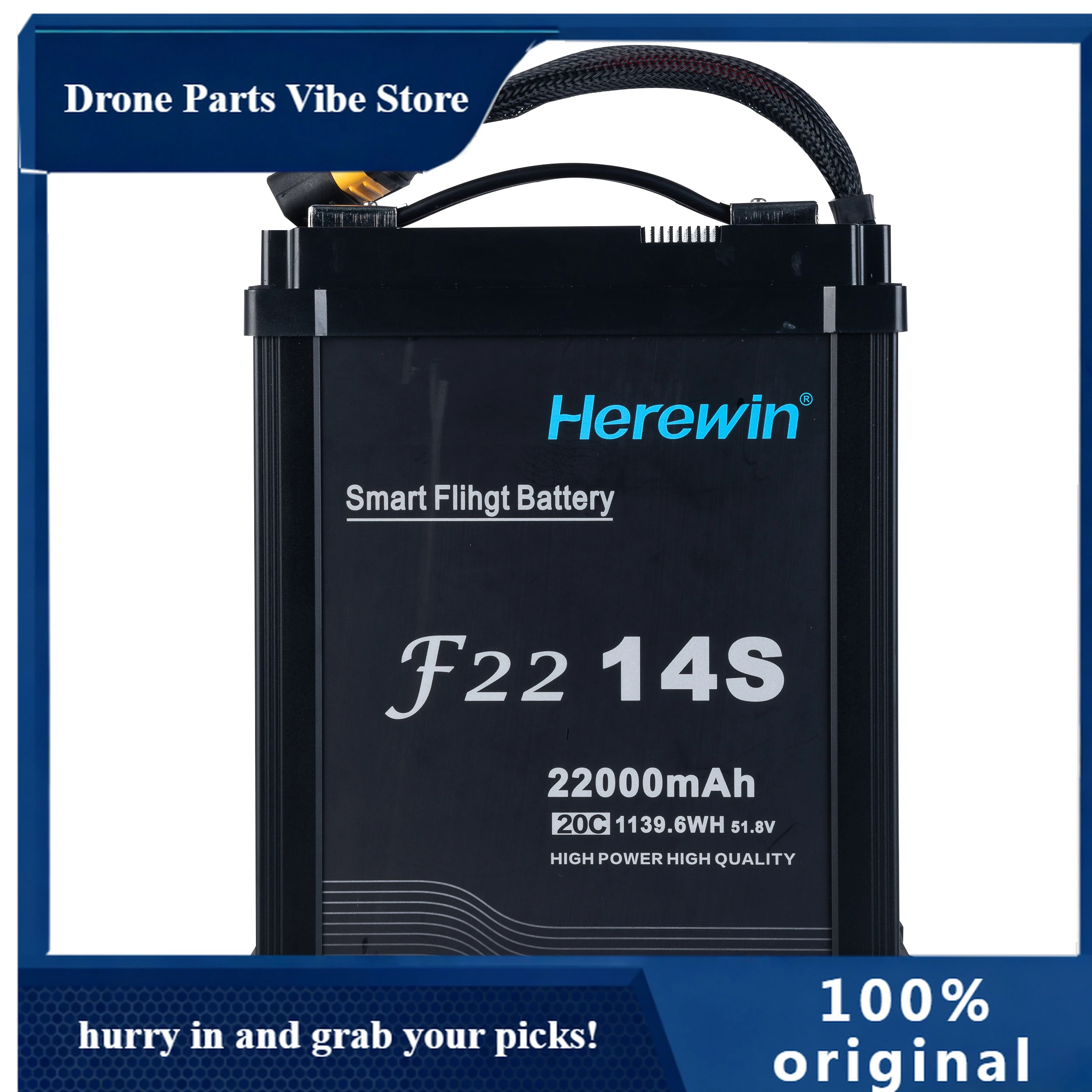 

APHerewin 14S 20C 44.4V 22000mAh 16000mAh UAV Intelligent Battery 14S22Ah Smart Battery for Agricultural Crop Spray Drone