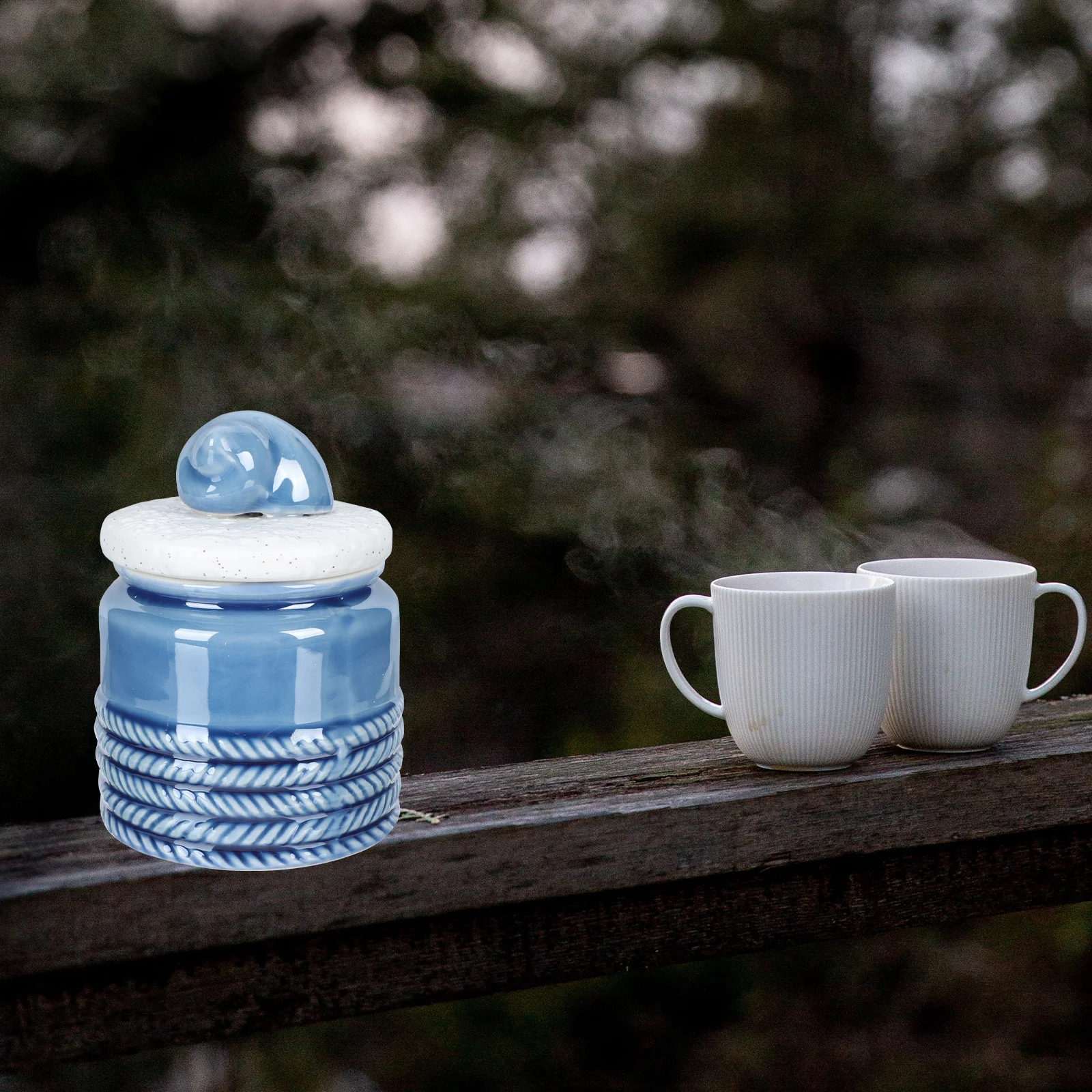 

Ceramic Lidded Canister Fine Workmanship Sealed Jar for Tea Coffee Dried Fruits Widely Used Nordic Style Tea Canister