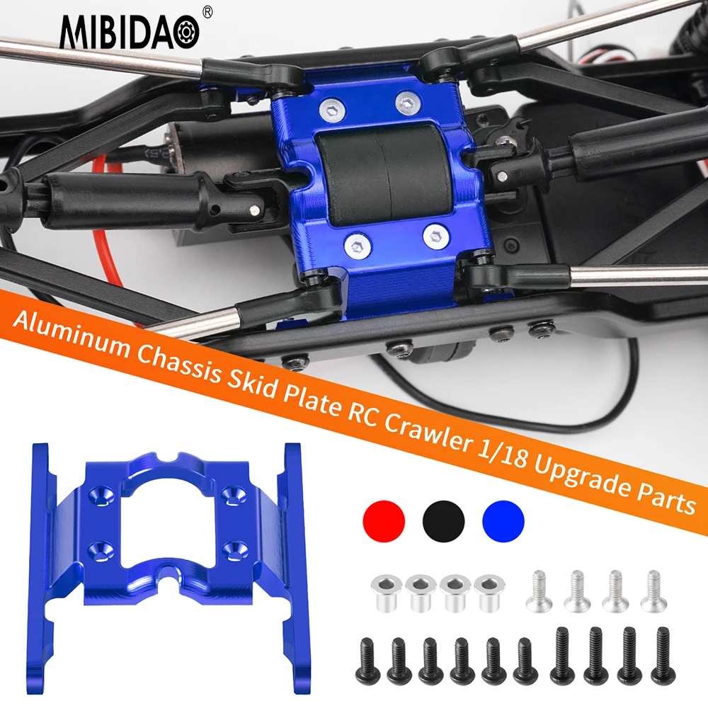 

MIBIDAO Aluminum Alloy Gearbox Bottom Plate Transmission Box Skid Plate For 1/18 RC Crawler FMS LC80 Upgrade Parts