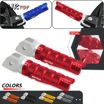 Para brutale 675 800 920 1090-r/rr corsa motocicleta passageiro traseiro apoio para os pés acessórios pé-peg descansa pedais brutale