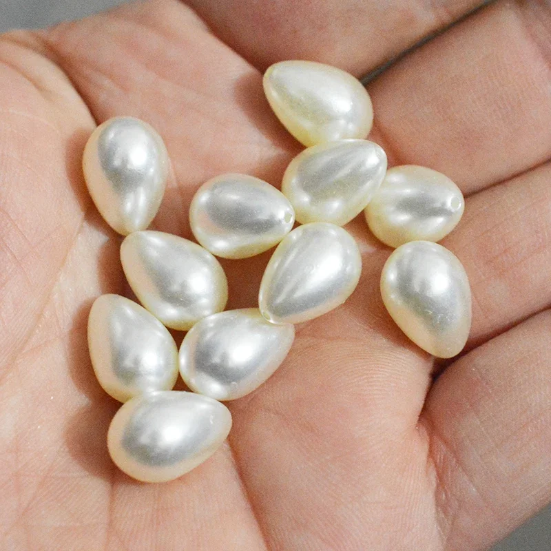 7mmx5mm  12mmx6mm 8mmx4mm   Multi-size Acrylic Imitation Pearl Rice Beads European Beads For Fashion Jewelry Making DIY Necklace