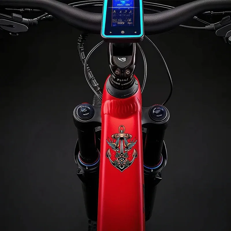 2 قطعة ملصقات دراجة الحياة لإطار الدراجة العلوي أنبوب ديكور خوذة ملصق حائط من الفينيل لملحقات الدراجة الجبلية المقاومة للماء