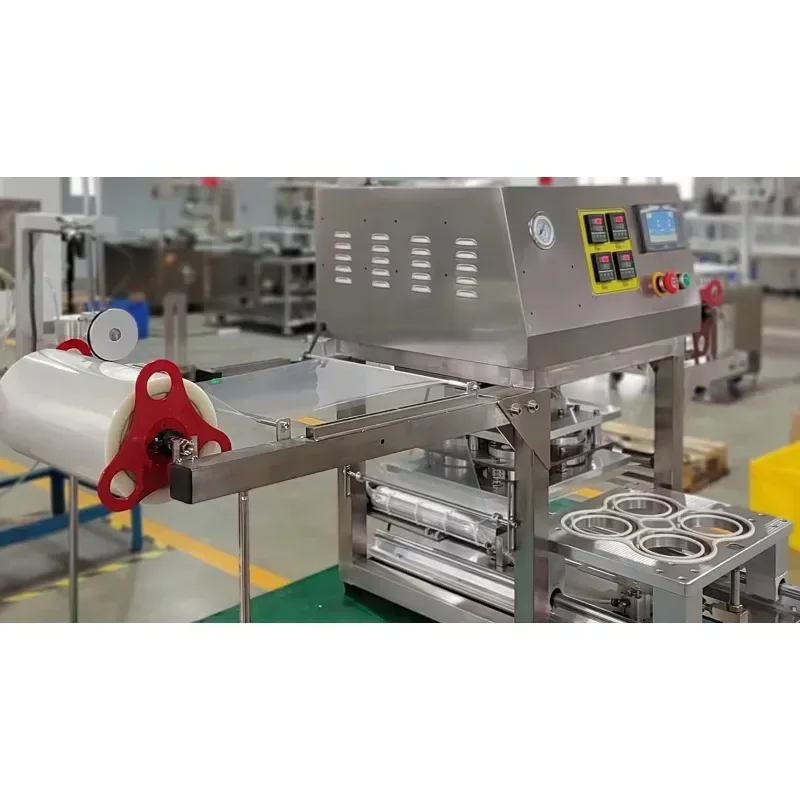 Máquina seladora de plástico 95/90/75mm automática 4 copos