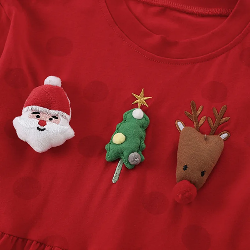 Malwee Princ Dr Long Sve round Ne ملابس الأطفال مزيج القطن والبوليستر موسم الشتاء الفتيات دكتور