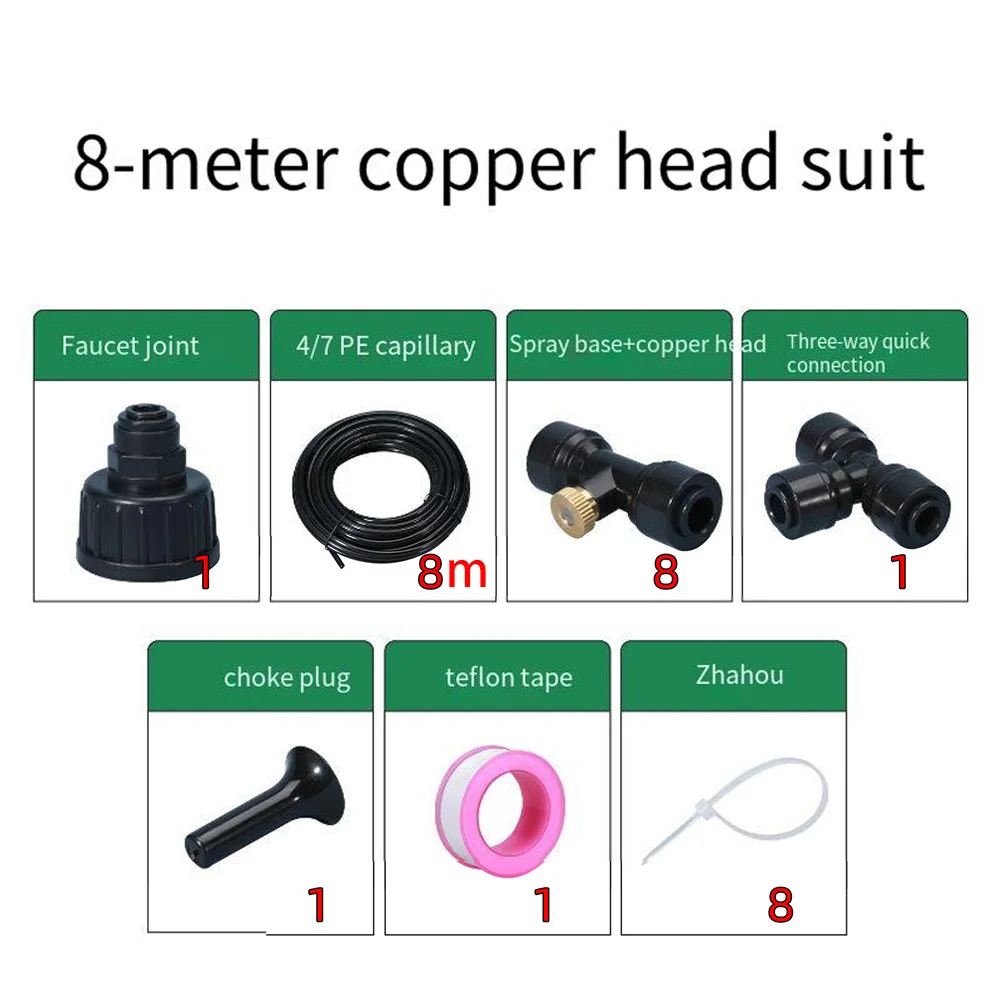 Integrated Atomization Cooling and Drip Irrigation Spray Set for Optimized Outdoor Comfort and Water Efficiency