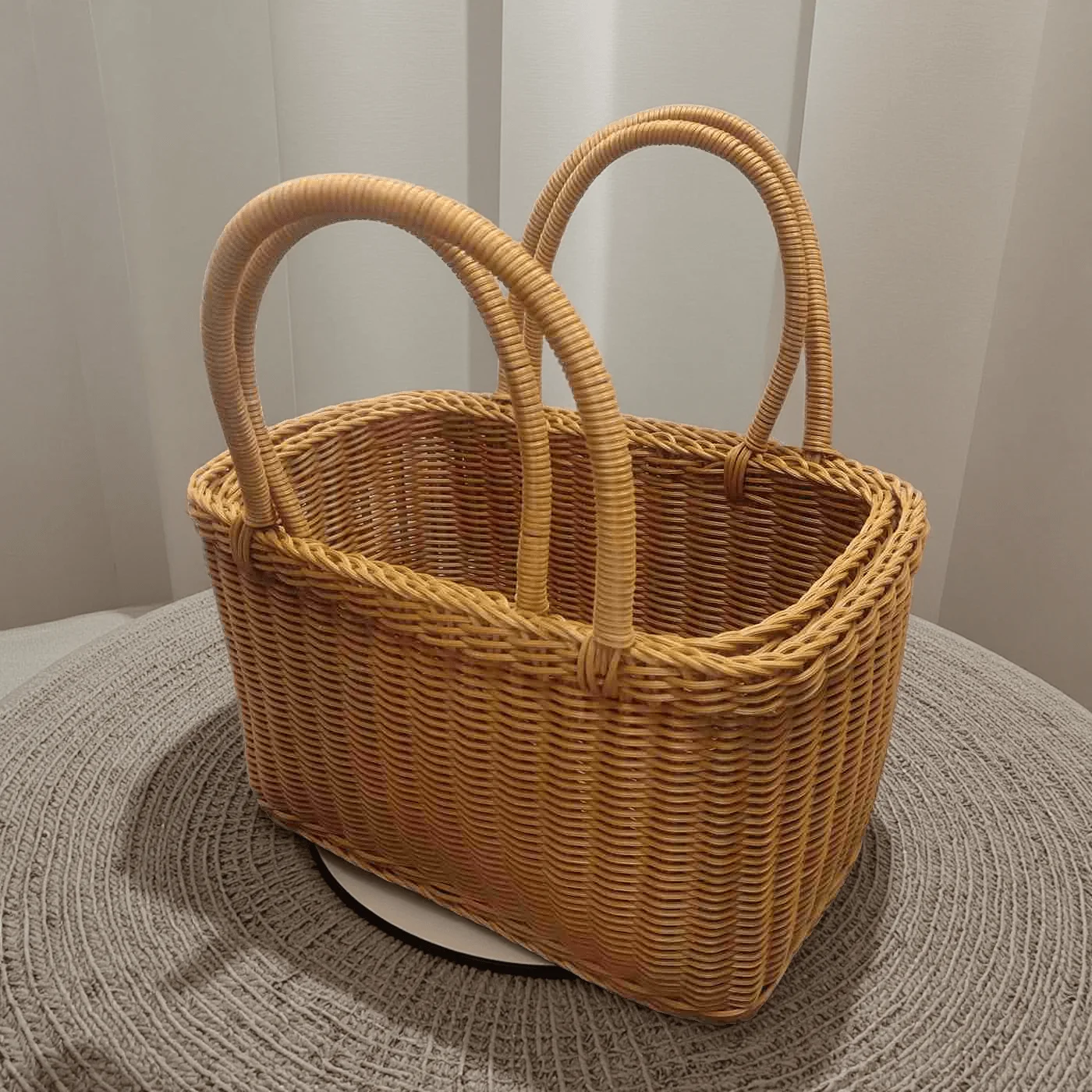 2pcs Handheld Basket/One Large One Small Set Basket/Storage Basket/Harvesting Basket/Flower Basket/Party Home Camping Garden
