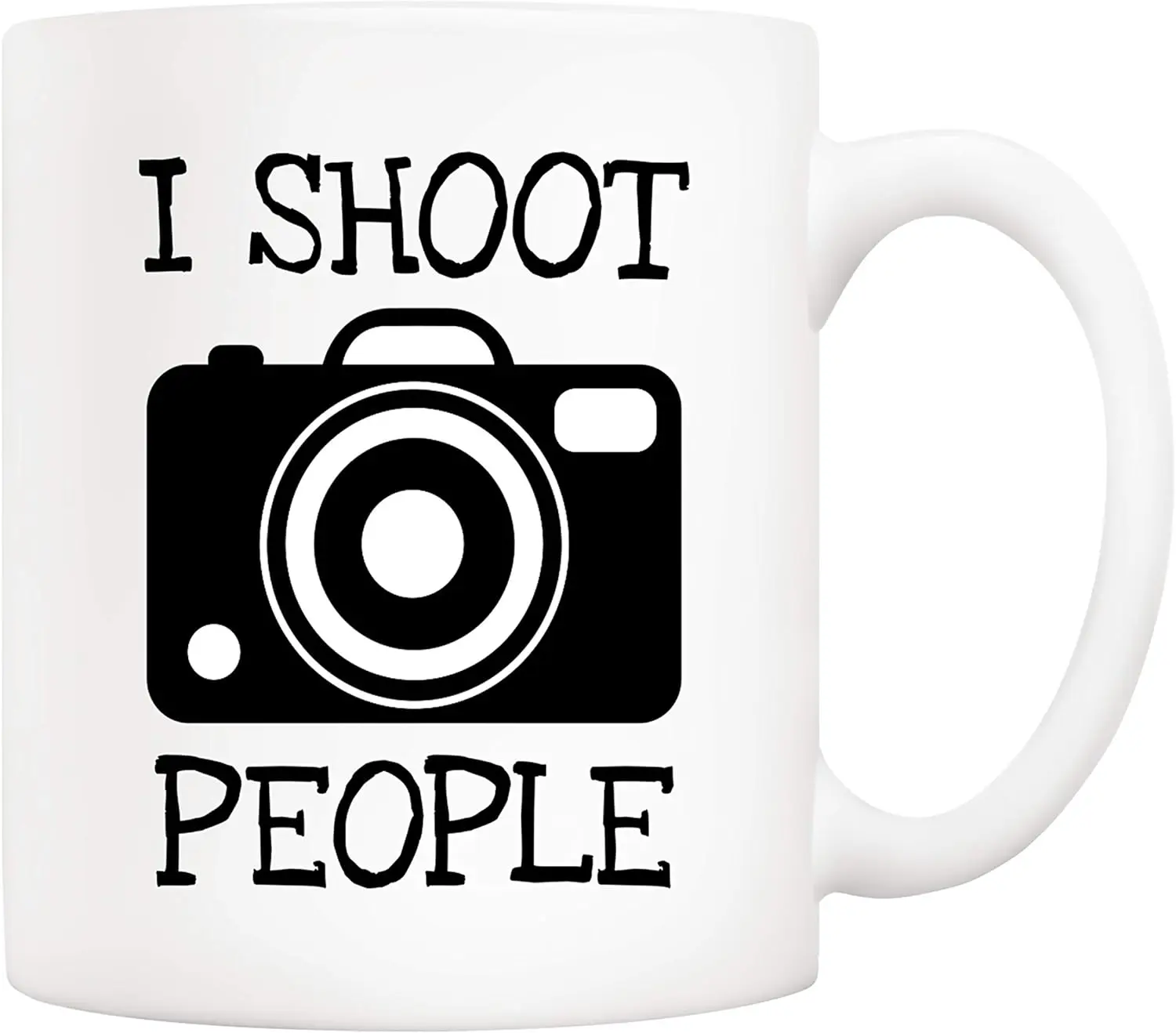 Funny I Shoot People Photographer Coffee Mug, Birthday Men Gifts for Photography Lover Cup White, 320ML