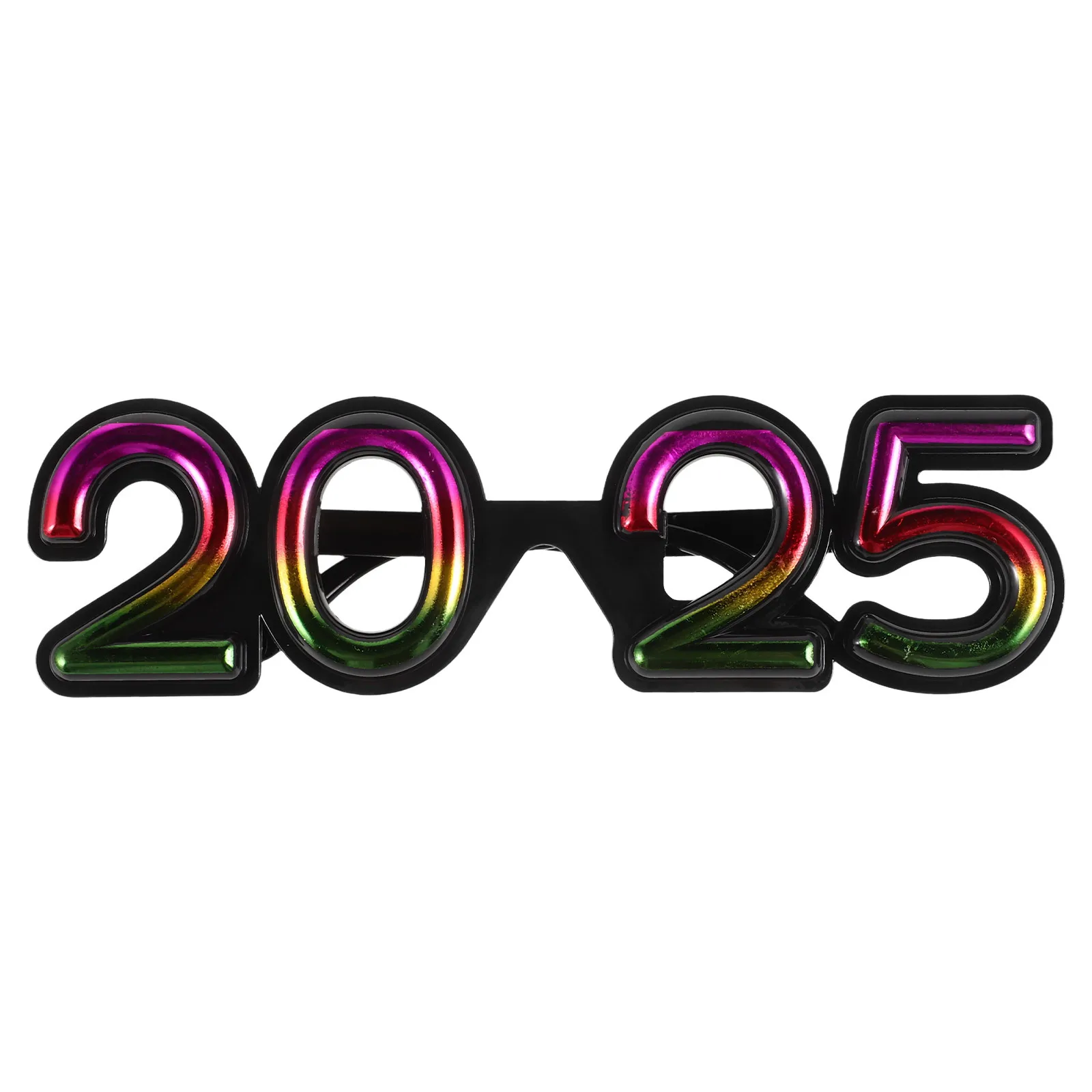 

2025 New Year Glasses Party Supplies Plastic Eyewear Props For Festive Events Comfortable Party Glasses Decor Photo Booth