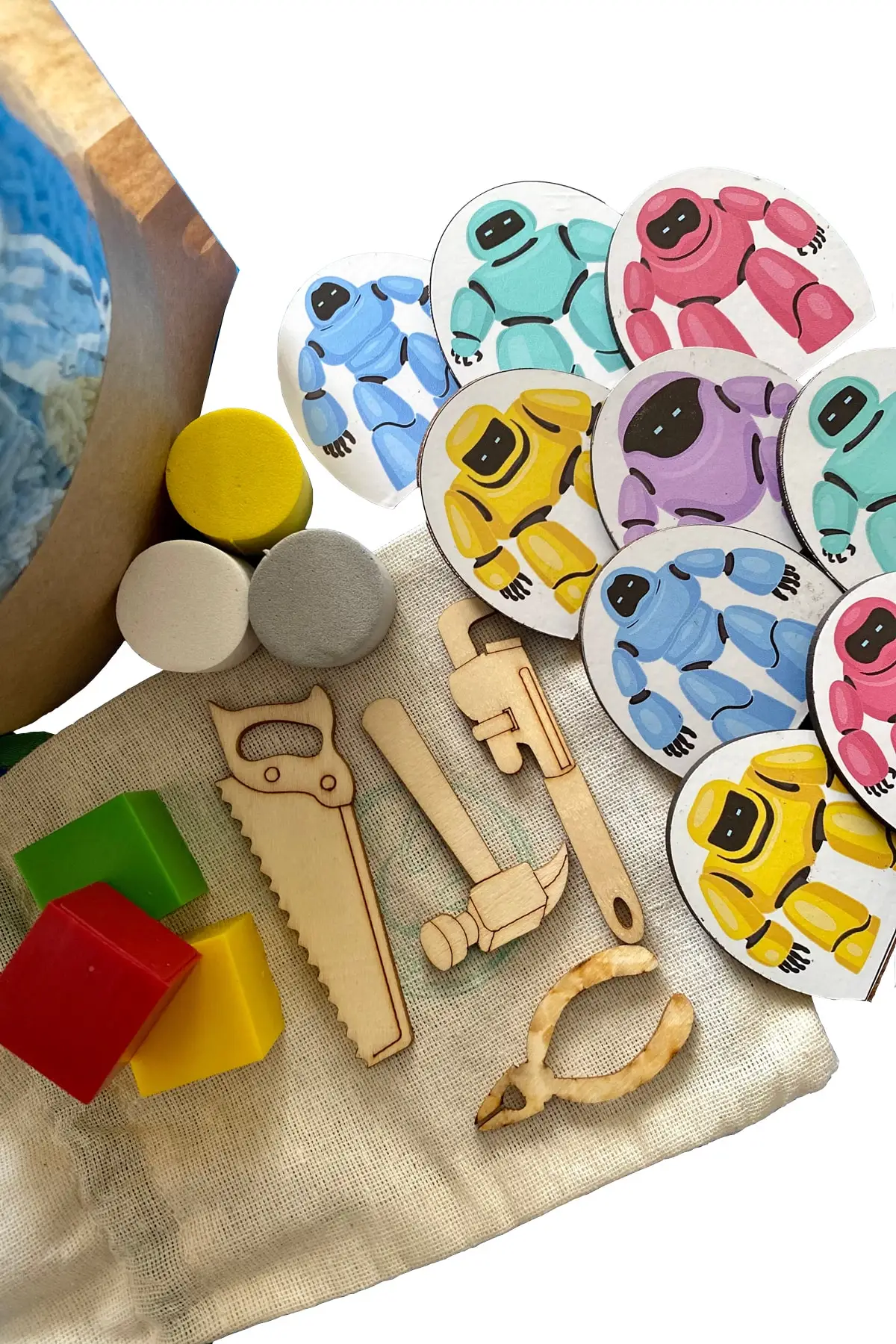 Roboter Themen Sensorischen Spiele Material