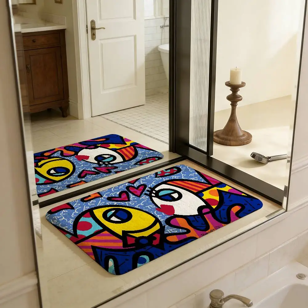B-Britto Room Mats Retro Multiple Choice Living Room Kitchen Rug Non-Slip Welcome Rug
