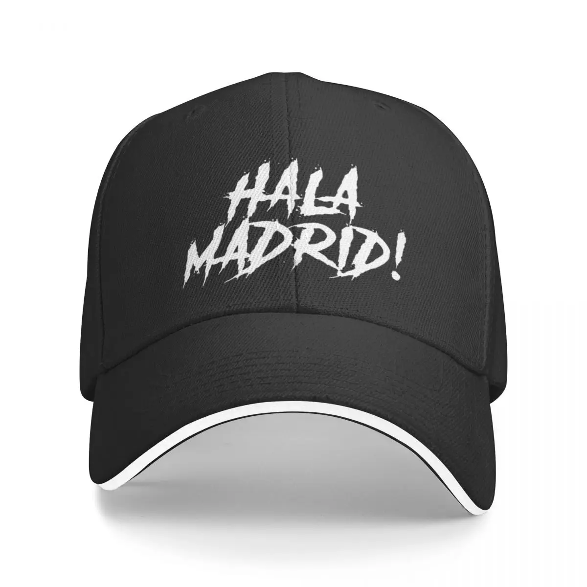 Gorra de béisbol con estampado para hombre y mujer, gorro de béisbol con estampado alusivo a hala-madrid, estilo informal, color blanco