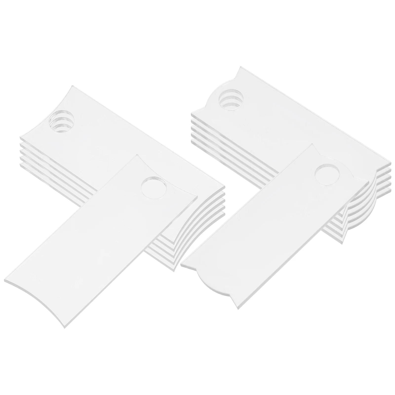 

12pcs Acrylic Name Tags Blank Sublimation Plates Convenient Blanks for Tumblers 40oz Transparent Decor Accessories Lightweight