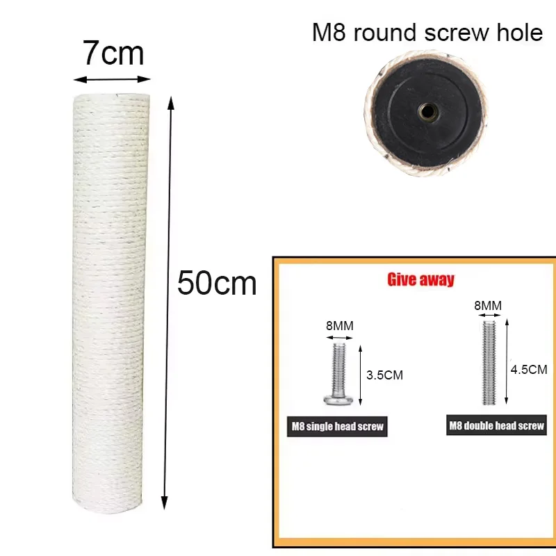 Haustier Katze Kratzbaum für Katze Baum DIY Katze Klettergerüst Ersatz Post Kätzchen Spielzeug Sisal Seil Verwickeln Kratz Möbel – Detail 6