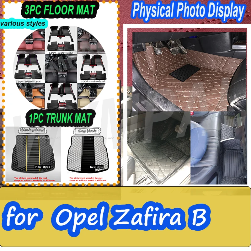 

LUXURY Car Mats For Opel Zafira B A05 2005~2014 7 Seater Car Floor Mat Accesorios