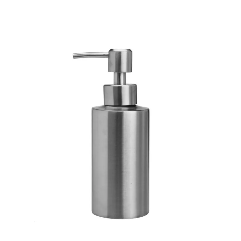 

Cylindrical Countertop Sink Soap Dispenser 250ml/350ml/550ml Stainless Steel Emulsion Bottle High Quality Manually Pressing