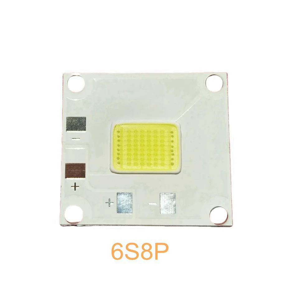 

Светодиодный источник света для проектора, лампа белого освещения, лампа высокой яркости 6S8P, 48 шт., бусины, чипы, DIY ремонт, проекционные детали 31x34 мм