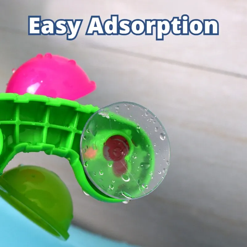 Colorful Waterwheel Bathing Sucker Baby Bath Toys Bathtub Water Spray Play Set Shower Sprinkler Toy For Kids