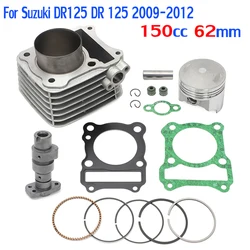 150cc 62mm STD Big Bore Motorcycle Cylinder Piston Gasket Rebuild with Camshaft for Suzuki DR125 DR 125 2009-2012 Upgrade