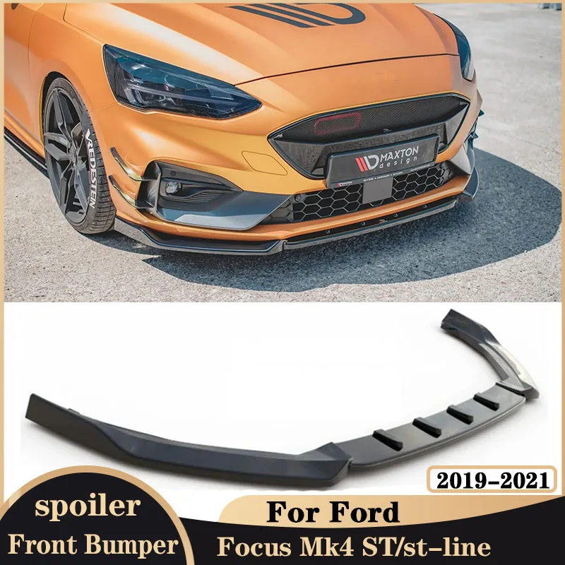 Front Bumper Lip Spoiler Diffuser Body Kit for Ford Focus Mk4 ST/st-line 2019-2021 Front Shovel Protective Cover Accessories