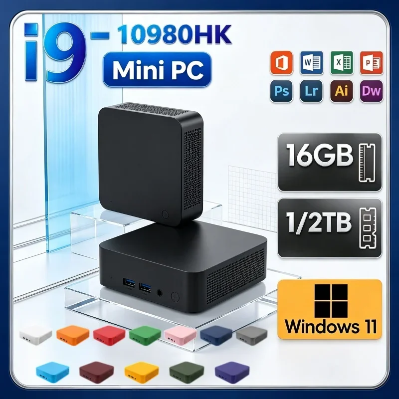 2026年型-高速ミニpc-core-i9-10980hk-windows-11-16gb-ram-2tb-ssd-bt52-wifi6-4k-hd出力-オフィス・ゲーム用
