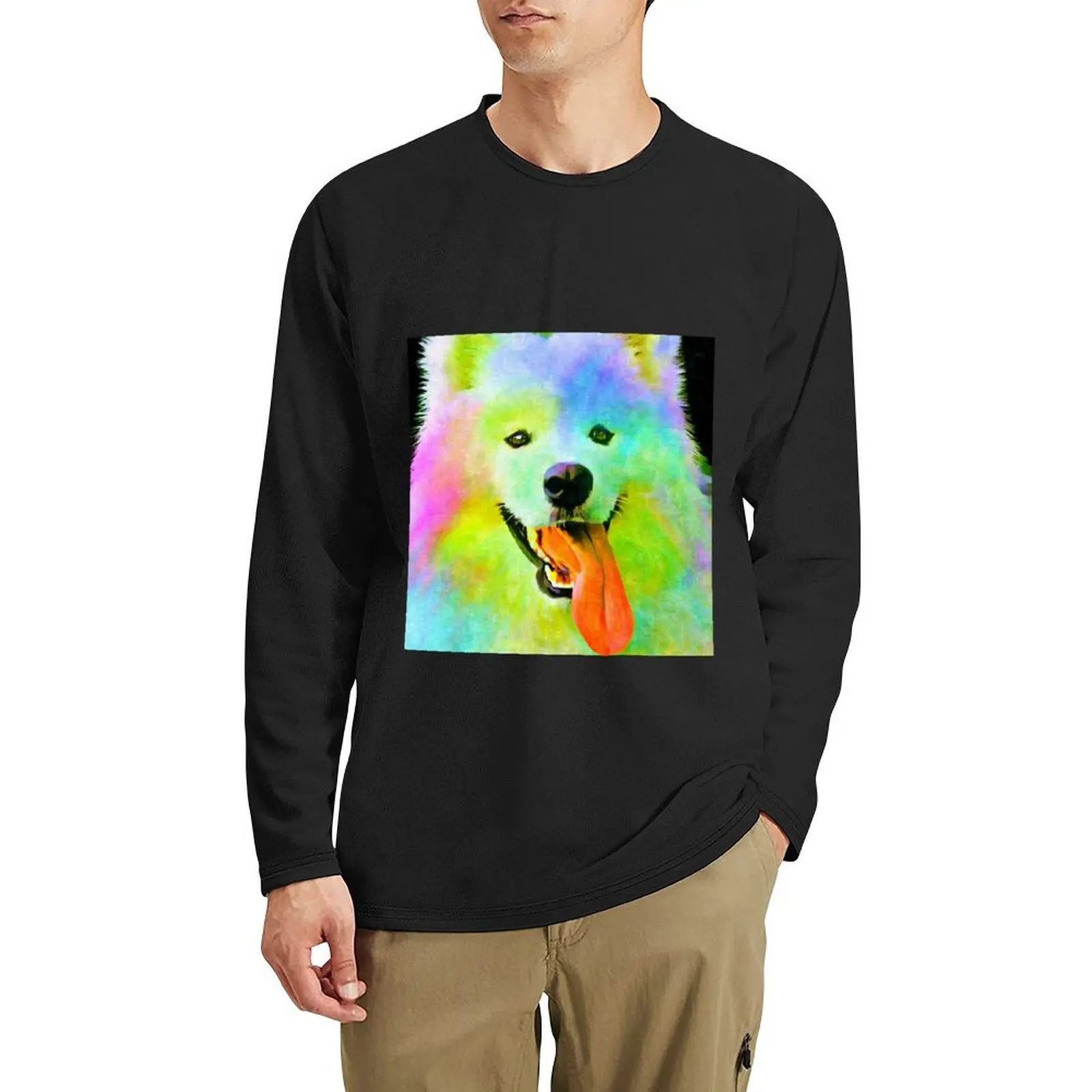

Colorful Samoyed Long T-Shirt Blouse t shirt man sublime t shirt mens t shirts casual stylish