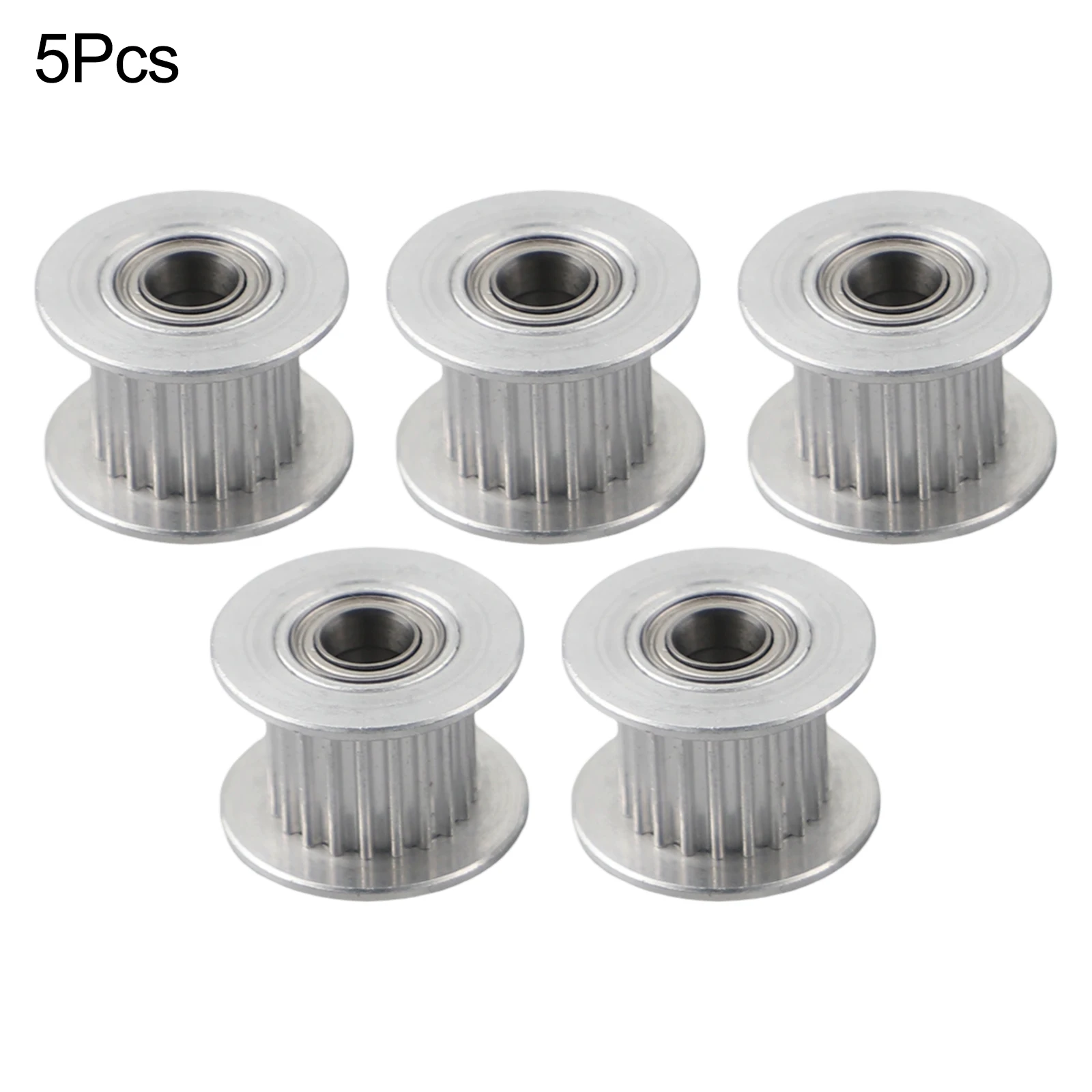 Five Pack Timing Belt Idler Pulleys Compatible with Various Machines Offering Excellent Performance and Durability