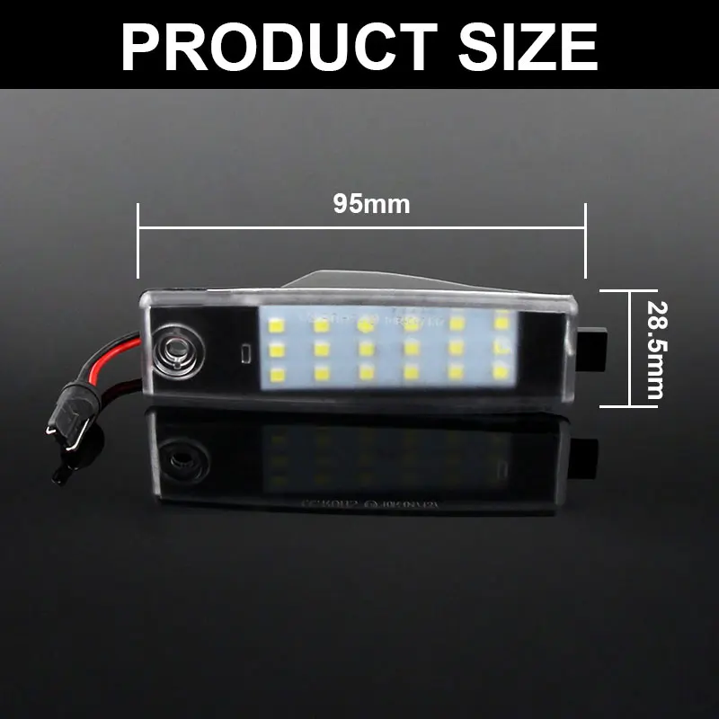 2Pcs Car LED Number License Plate Light for Toyota Highlander 07-13 Harrier H200 200 Series Hiace/Hiace S.B.V Land Cruiser 200 view 4