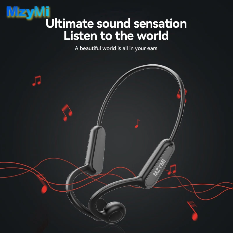 MZYMI B8 Наушники с настоящей костной проводимостью Type-C Беспроводные Bluetooth-наушники Водонепроницаемая спортивная гарнитура для тренировок Бег Вождение