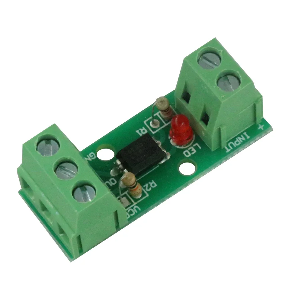 One 1 Channel 12V Isolated Board Optocoupler Isolation Module No Din Rail Holder PLC Processors 80KHz PC817 EL817 3000V Voltage