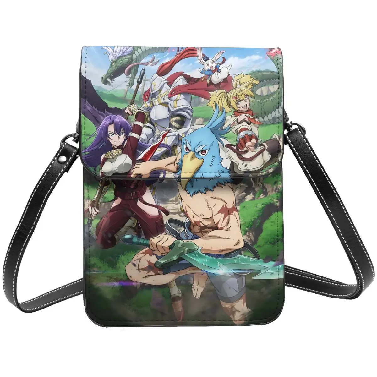 Anime Shangri-La Frontier Cross body Brieftasche Handy tasche Umhängetasche Handy Geldbörse verstellbarer Gurt